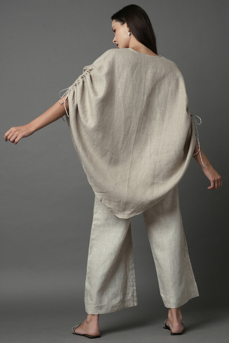 Set of 2: Gale Overlay & Tranquil Pants - Oatmeal