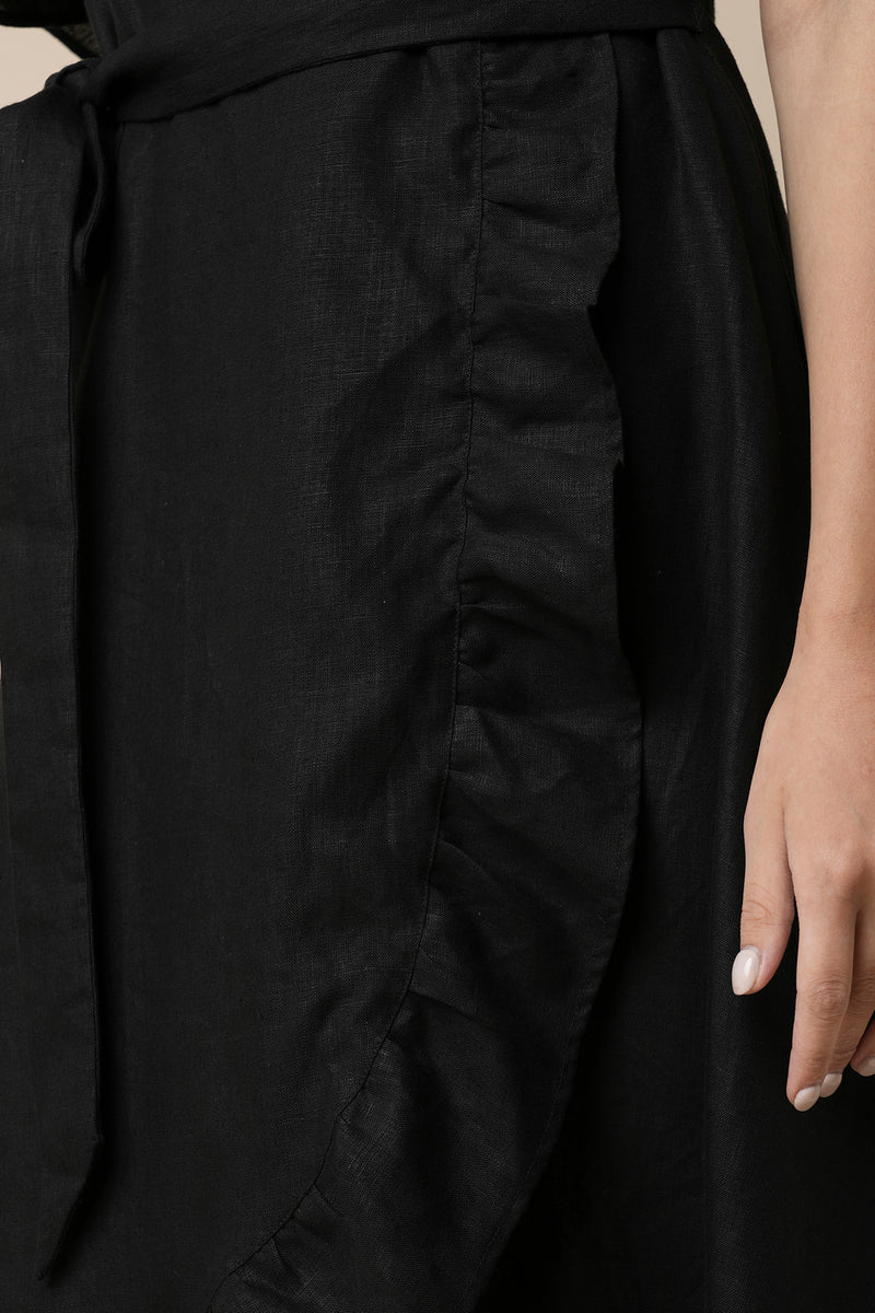 Whirl Wrap Dress - Black
