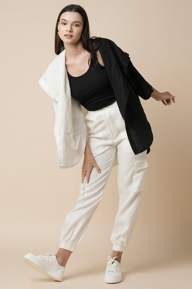 Banyan Gender Fluid Jacket - Black and White