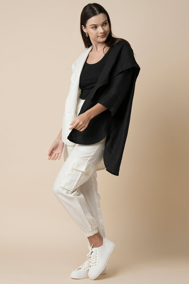 Banyan Gender Fluid Jacket - Black and White