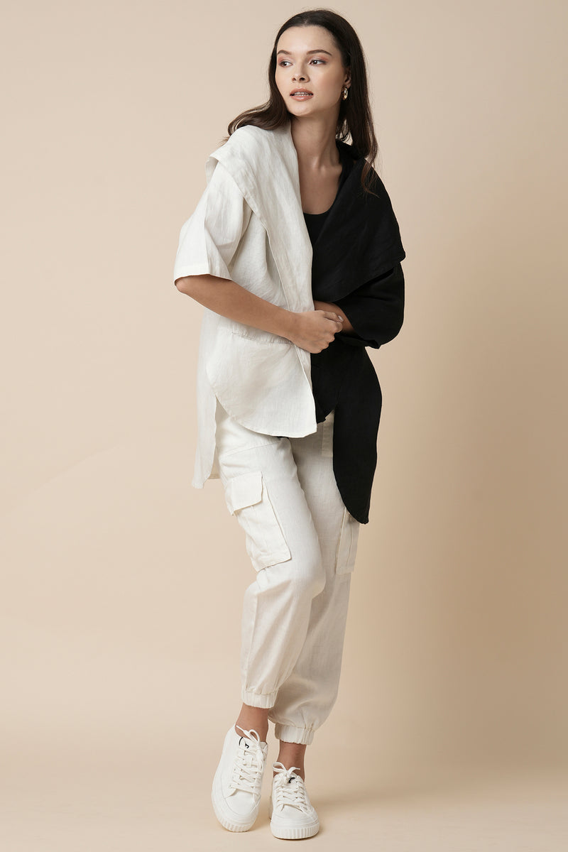 Banyan Gender Fluid Jacket - Black and White