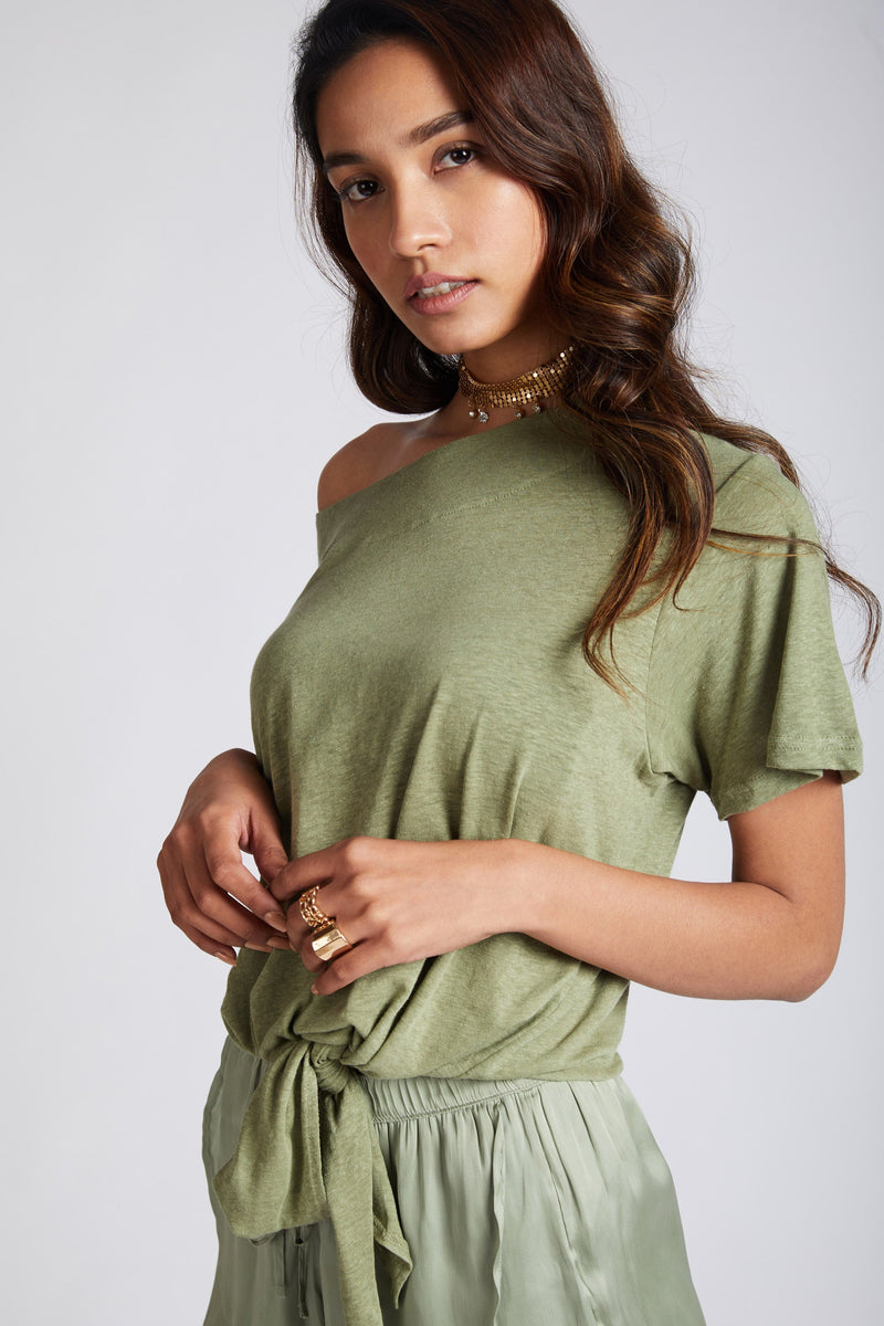 Reef Tie Up T-Shirt - Olive | Relove