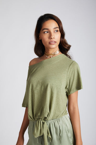 Reef Tie Up T-Shirt - Olive | Relove