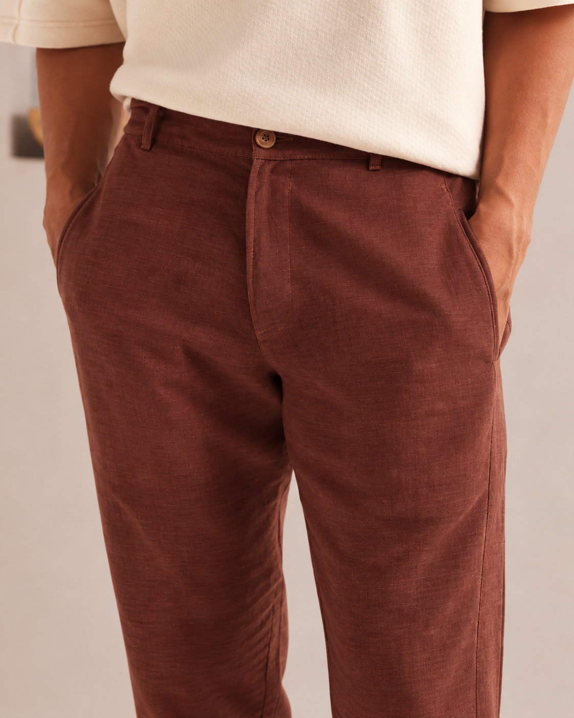 Brown Tailored Cedar Pants