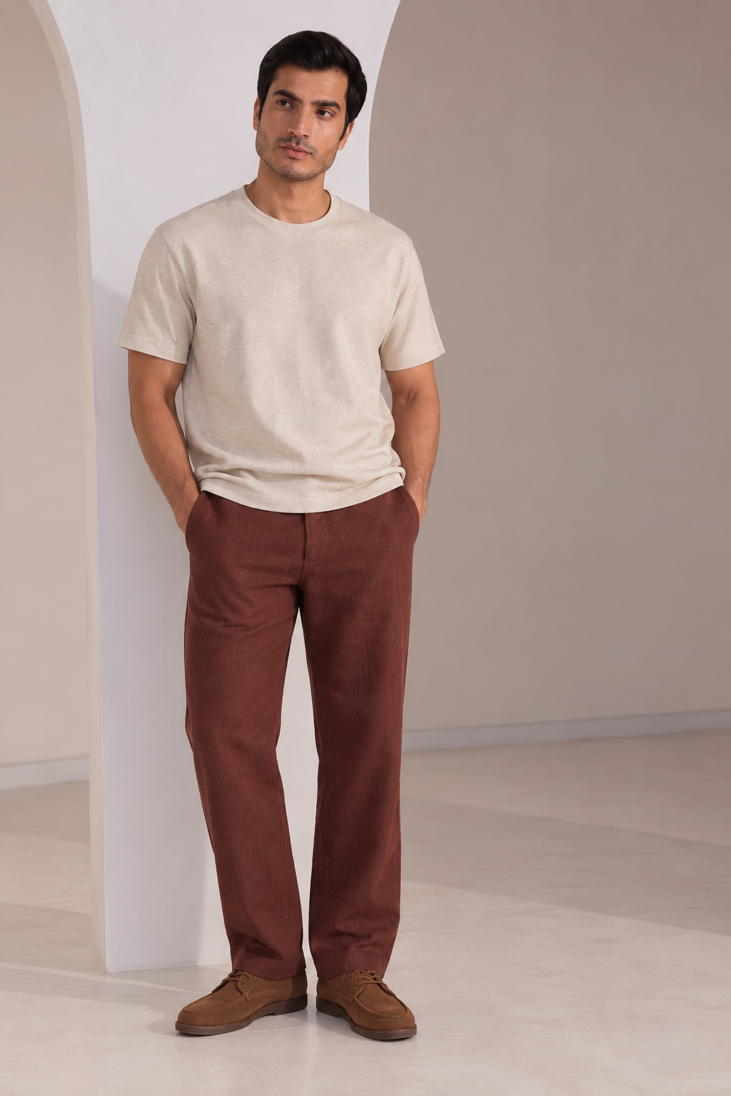 Brown Tailored Cedar Pants