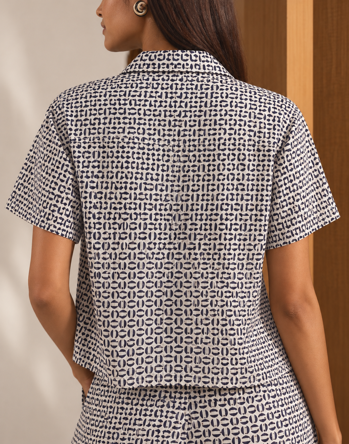 Printed Lola Crop Shirt