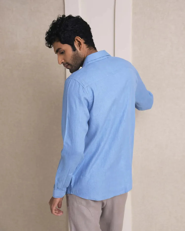 Set of 2: Marine Double Collar Shirt & Slate Tailored Pants-Co-ords-set-30