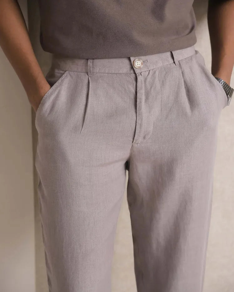 Set of 2: Marine Double Collar Shirt & Slate Tailored Pants-Co-ords-set-30