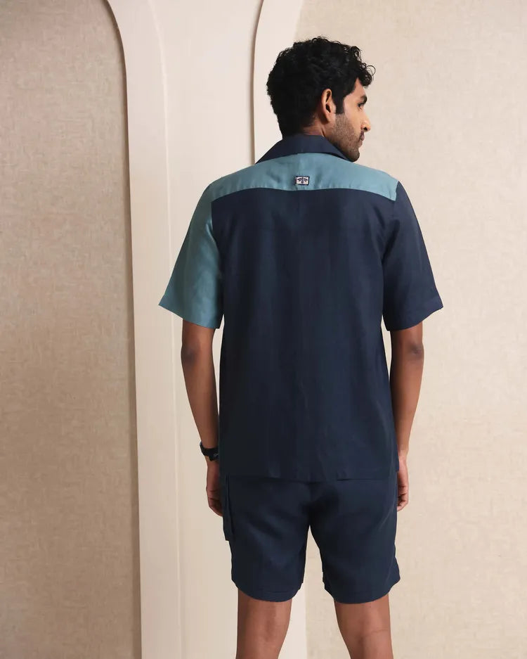 Set of 2: Aqua Shirt & Onyx Shorts-Co-ords-set-31