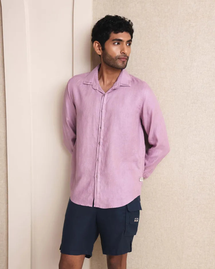 Set of 2: Marine Double Collar Shirt & Onyx Shorts-Co-ords-set-35