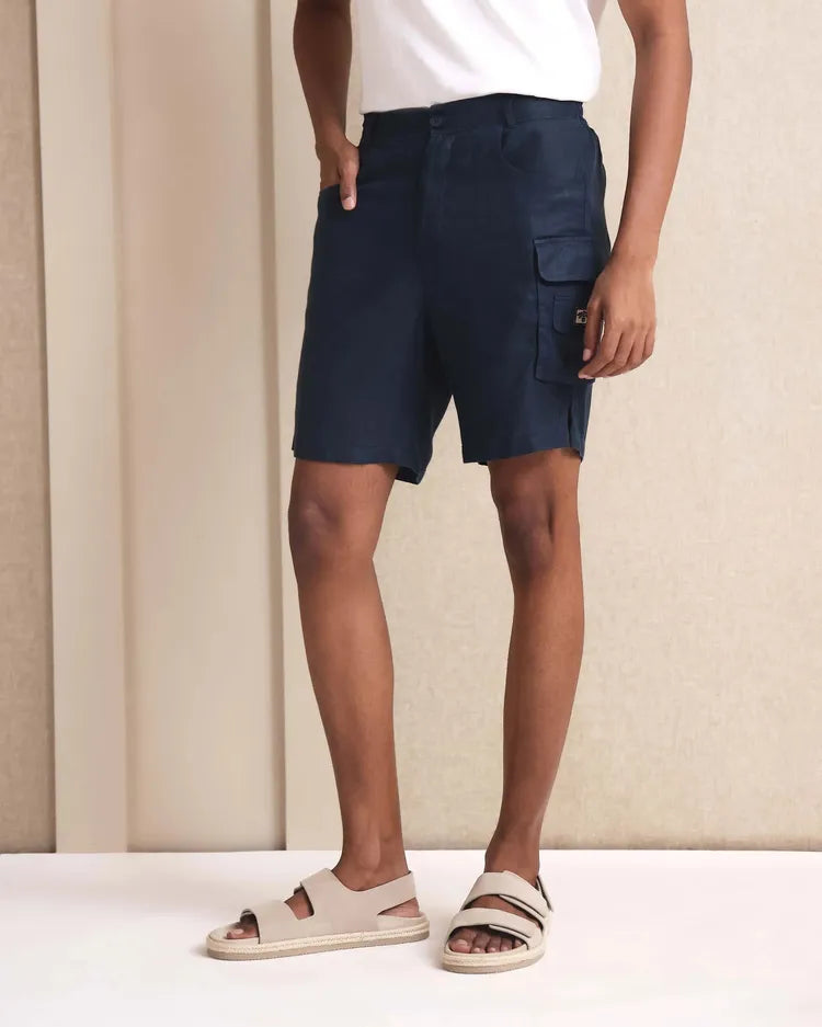 Set of 2: Marine Double Collar Shirt & Onyx Shorts-Co-ords-set-35