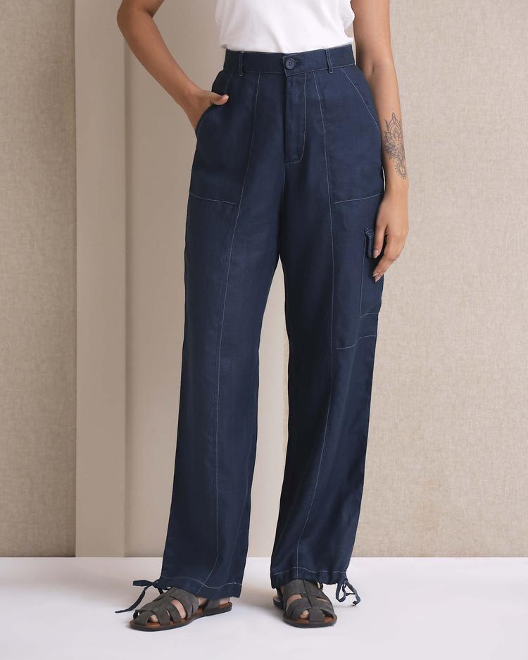 Set of 2: Coral ruffle shirt & Sienna Cargo Pants