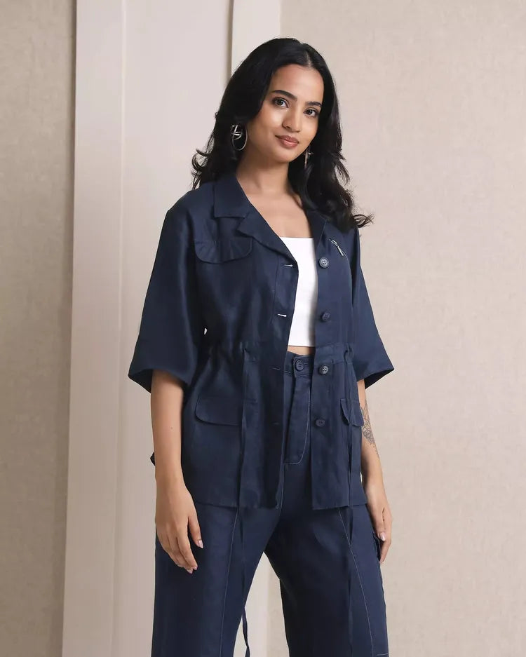 Set of 2 : Amber Jacket & Sienna Cargo Pants - Cobalt