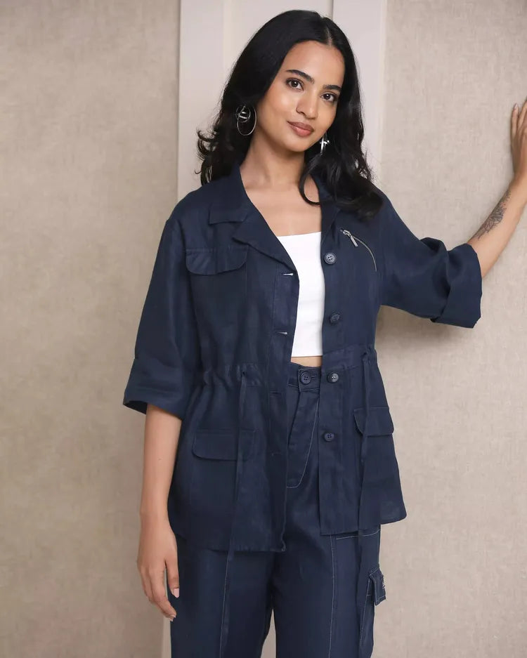 Set of 2 : Amber Jacket & Sienna Cargo Pants - Cobalt