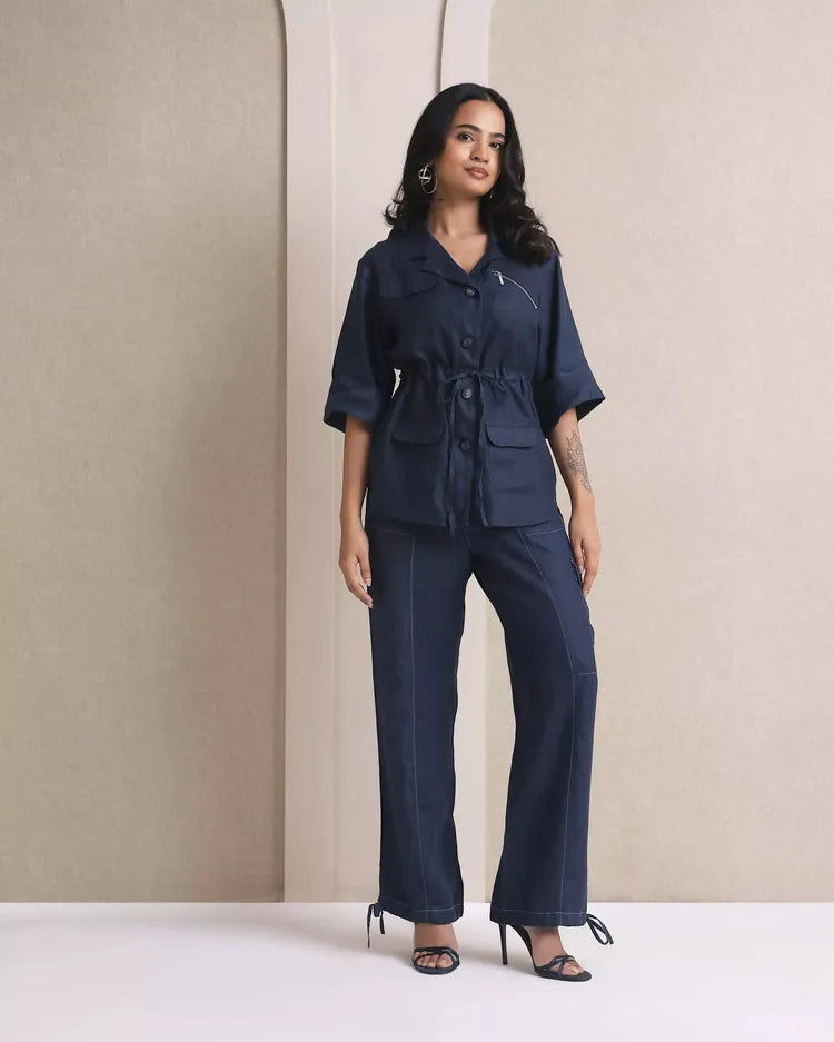 Set of 2 : Amber Jacket & Sienna Cargo Pants - Cobalt
