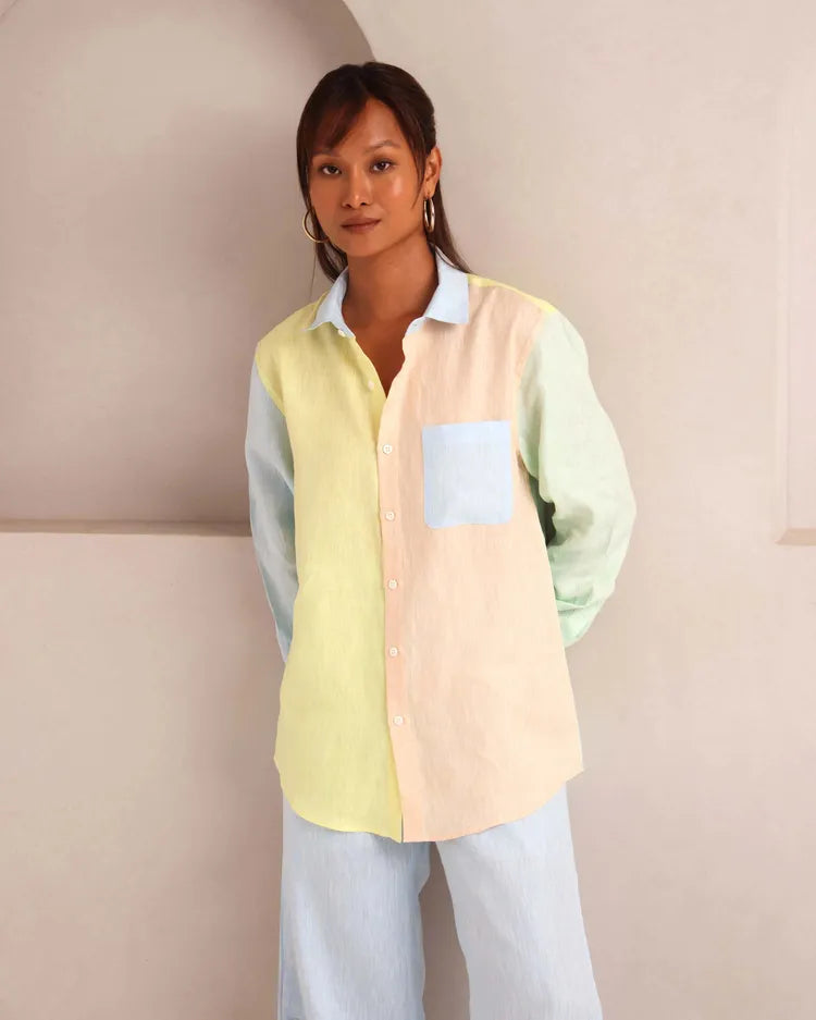 Set of 2 : Spirit Shirt & Marigold Pants - Pastel & Lightblue