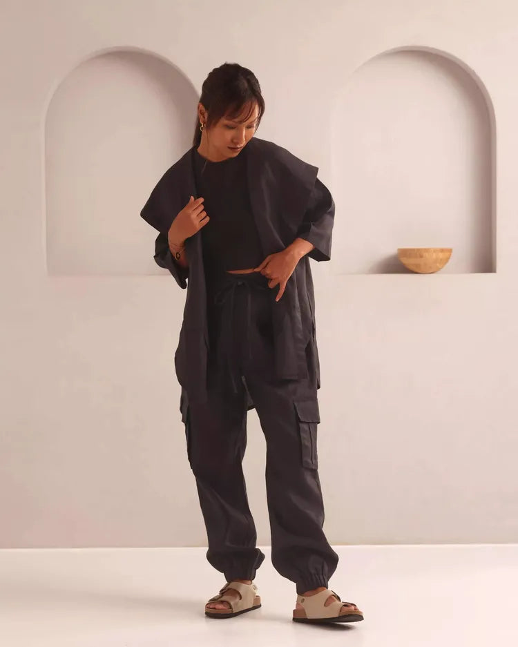Set of 2 : Banyan Jacket & Savannah Cargo Pants - Black