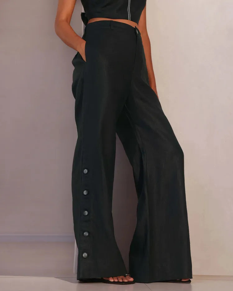 Set of 2 : Mellow Tops & Marigold Pants - Black