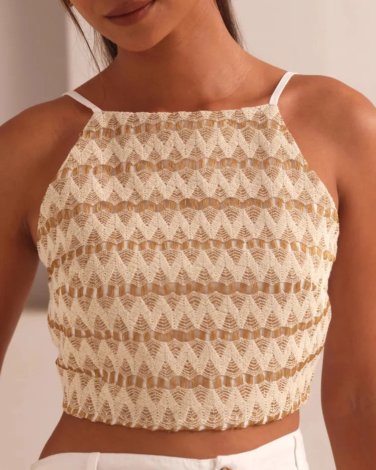 Set of 2 : Mellow Tops & Marigold Pants - White