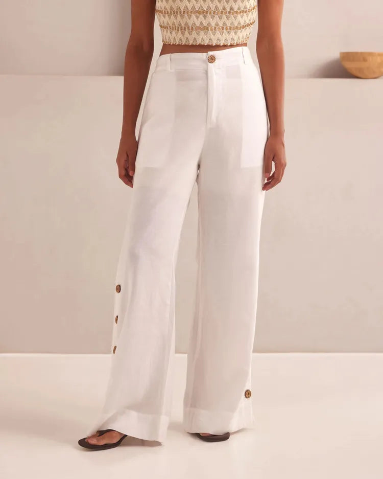 Set of 2 : Mellow Tops & Marigold Pants - White