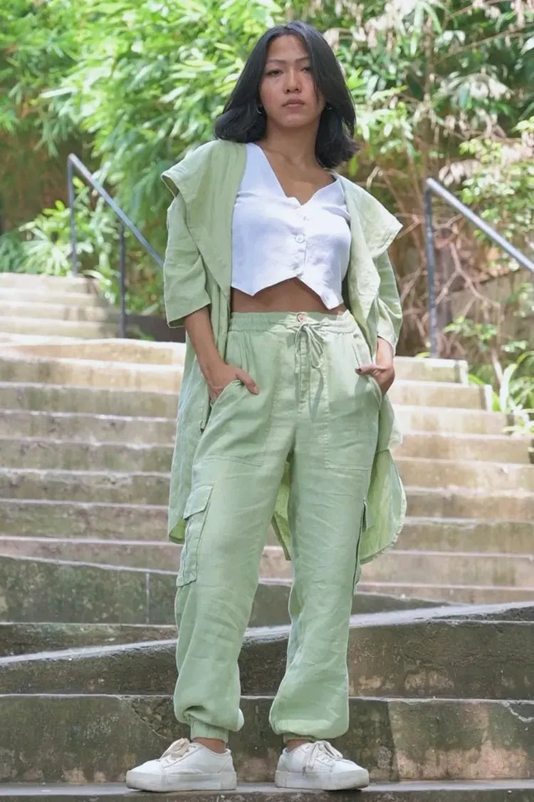 Set of 2 : Banyan Jacket & Savannah Cargo Pants - Sage