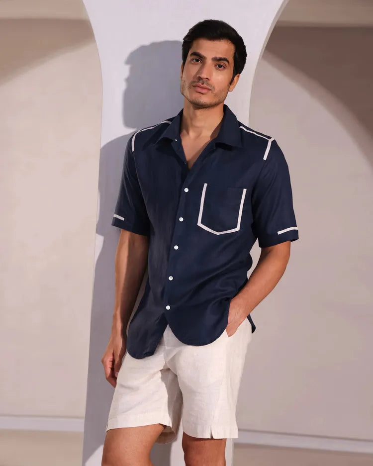 Set of 2: Palm Resort Collar Shirt and Bonzai Shorts-Co-ords-set-9