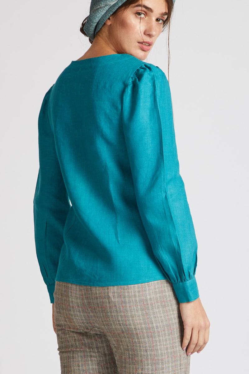 Compass Asymmetric Top - Teal | Relove