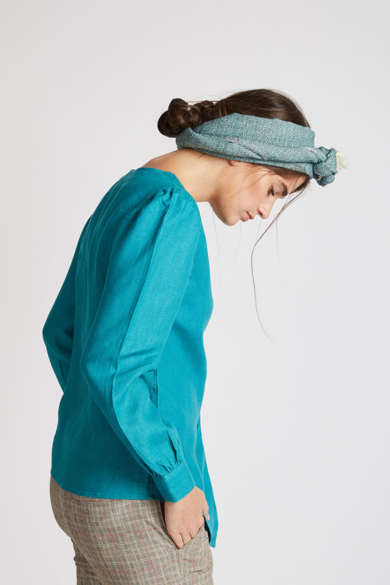 Compass Asymmetric Top - Teal | Relove