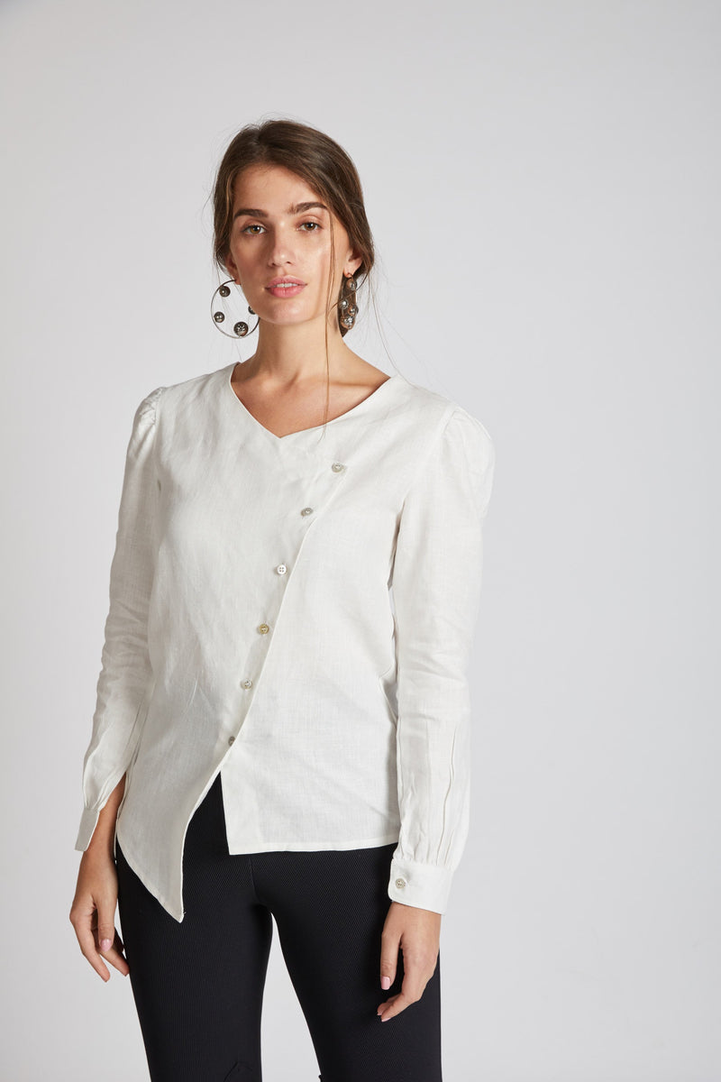 Compass Asymmetric Top - White | Relove