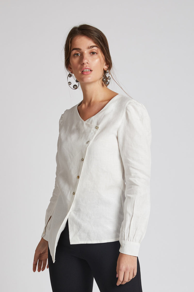 Compass Asymmetric Top - White | Relove