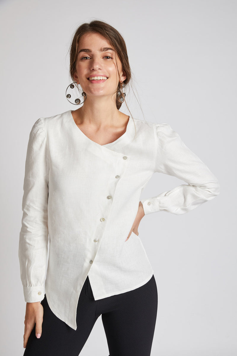 Compass Asymmetric Top - White | Relove