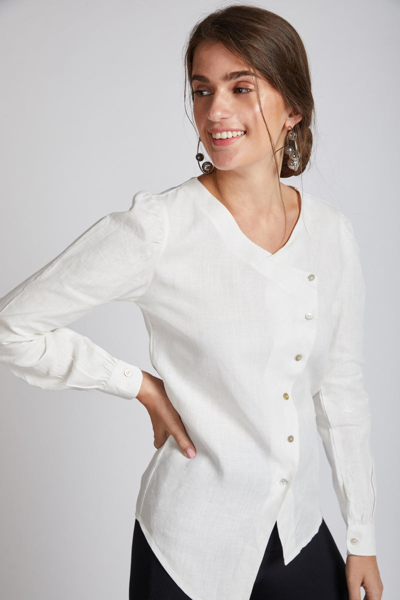 Compass Asymmetric Top - White | Relove