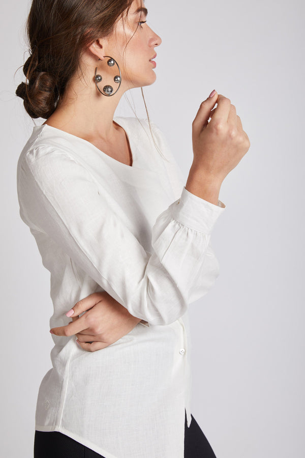 Compass Asymmetric Top - White | Relove
