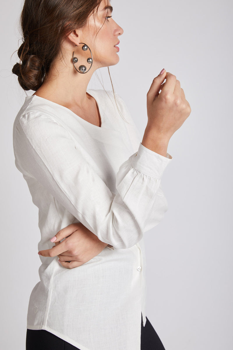Compass Asymmetric Top - White | Relove