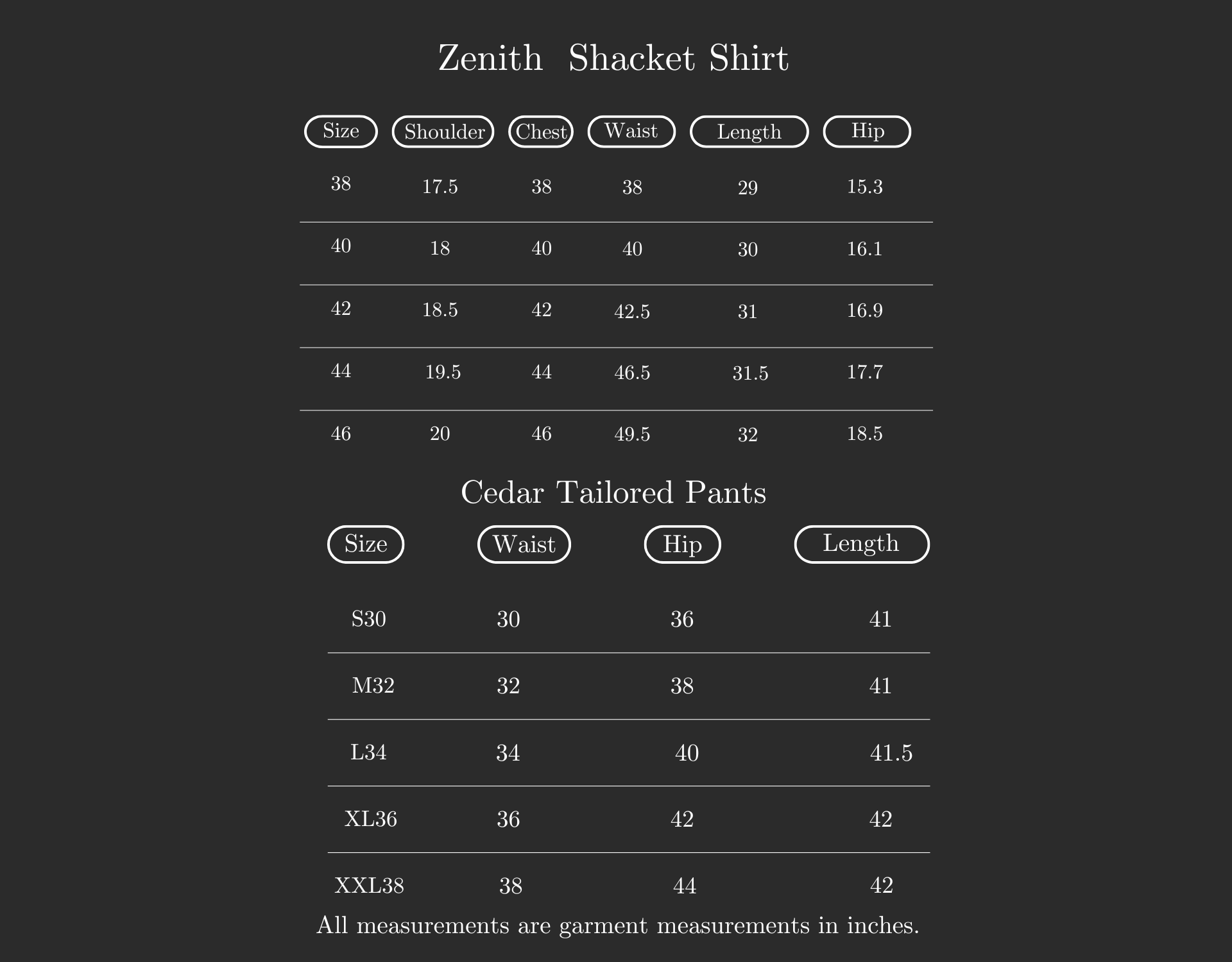 Size Guide Image