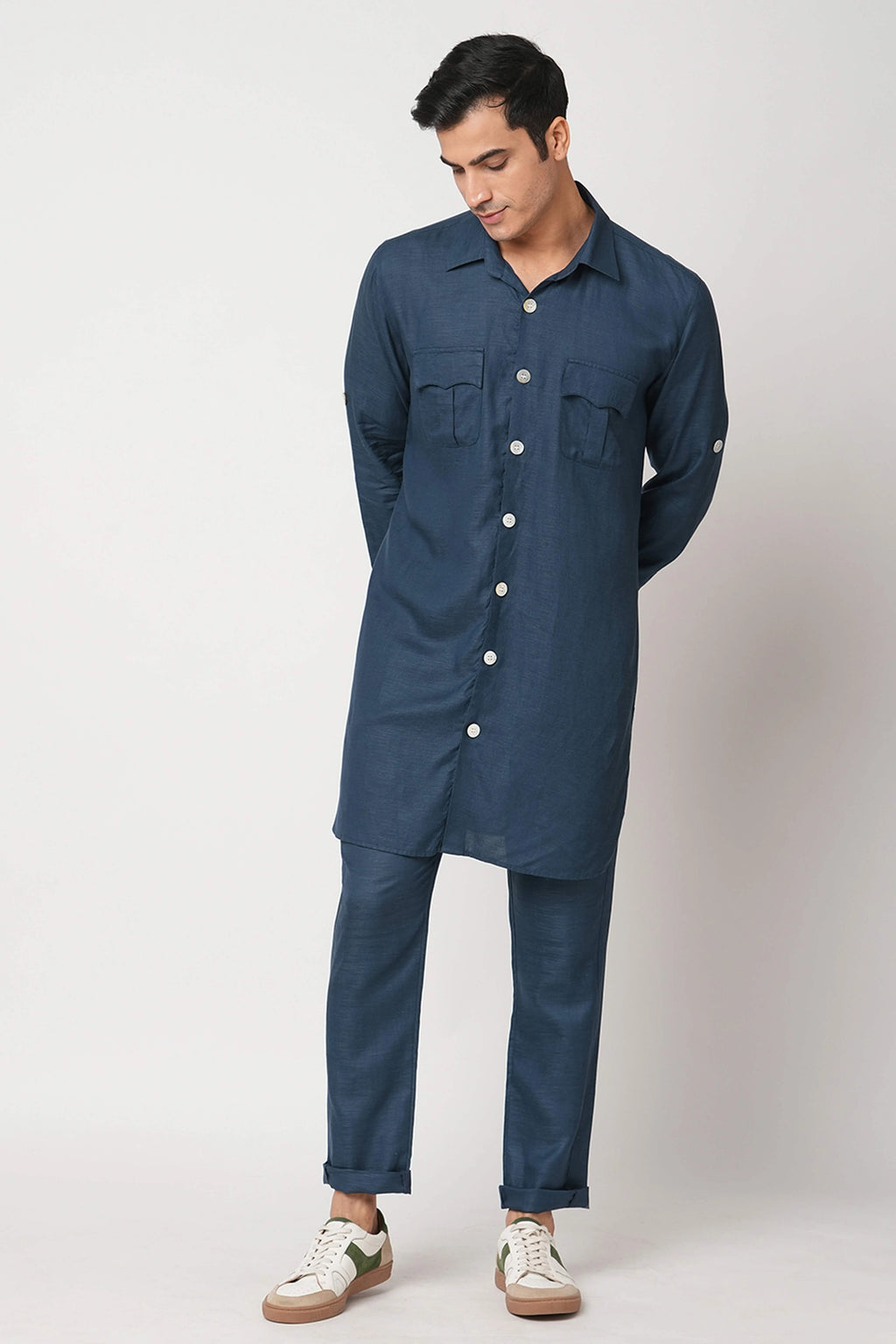 Set of 2 : Ray Kurta & Cedar Pants - Navy