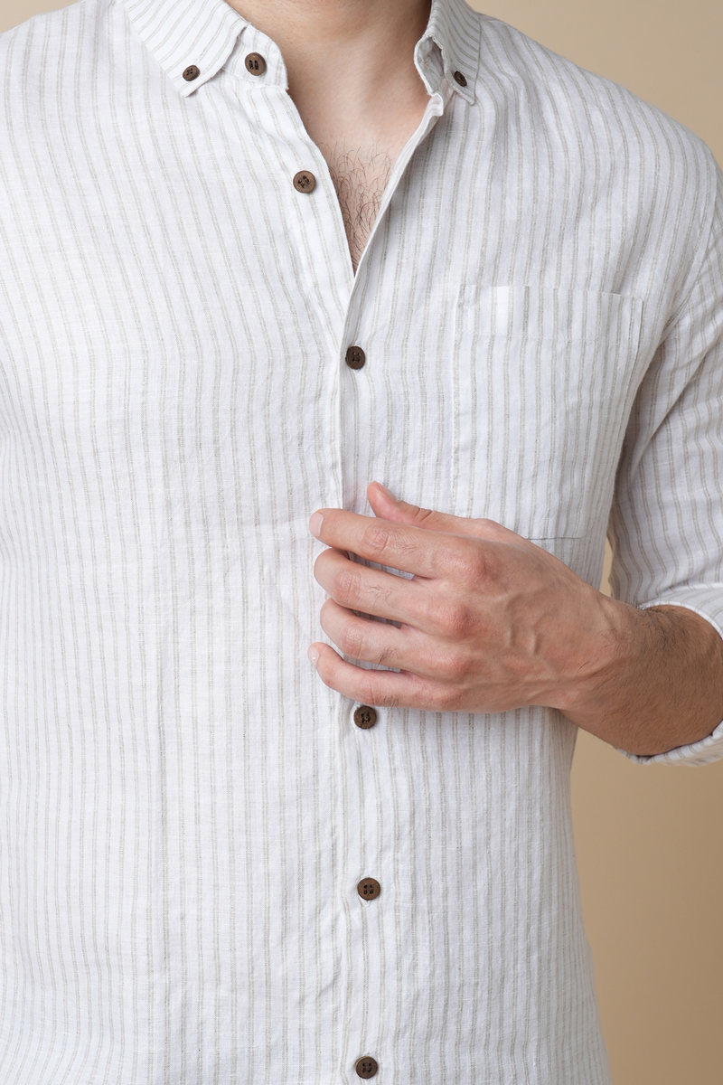 Velocity Buttondown Shirt - Brown Stripes
