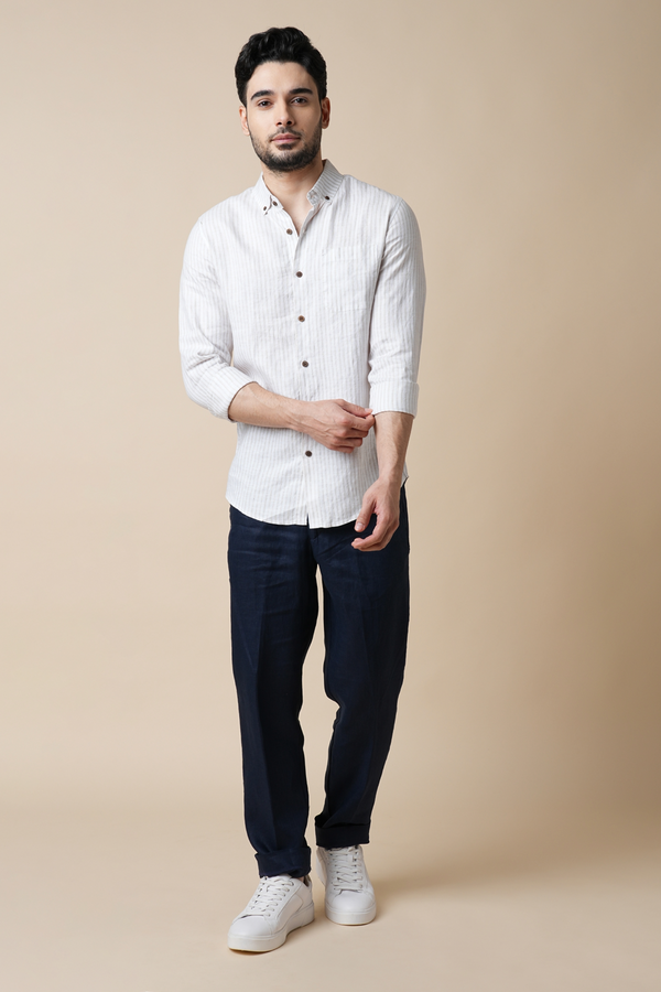 Velocity Buttondown Shirt - Brown Stripes