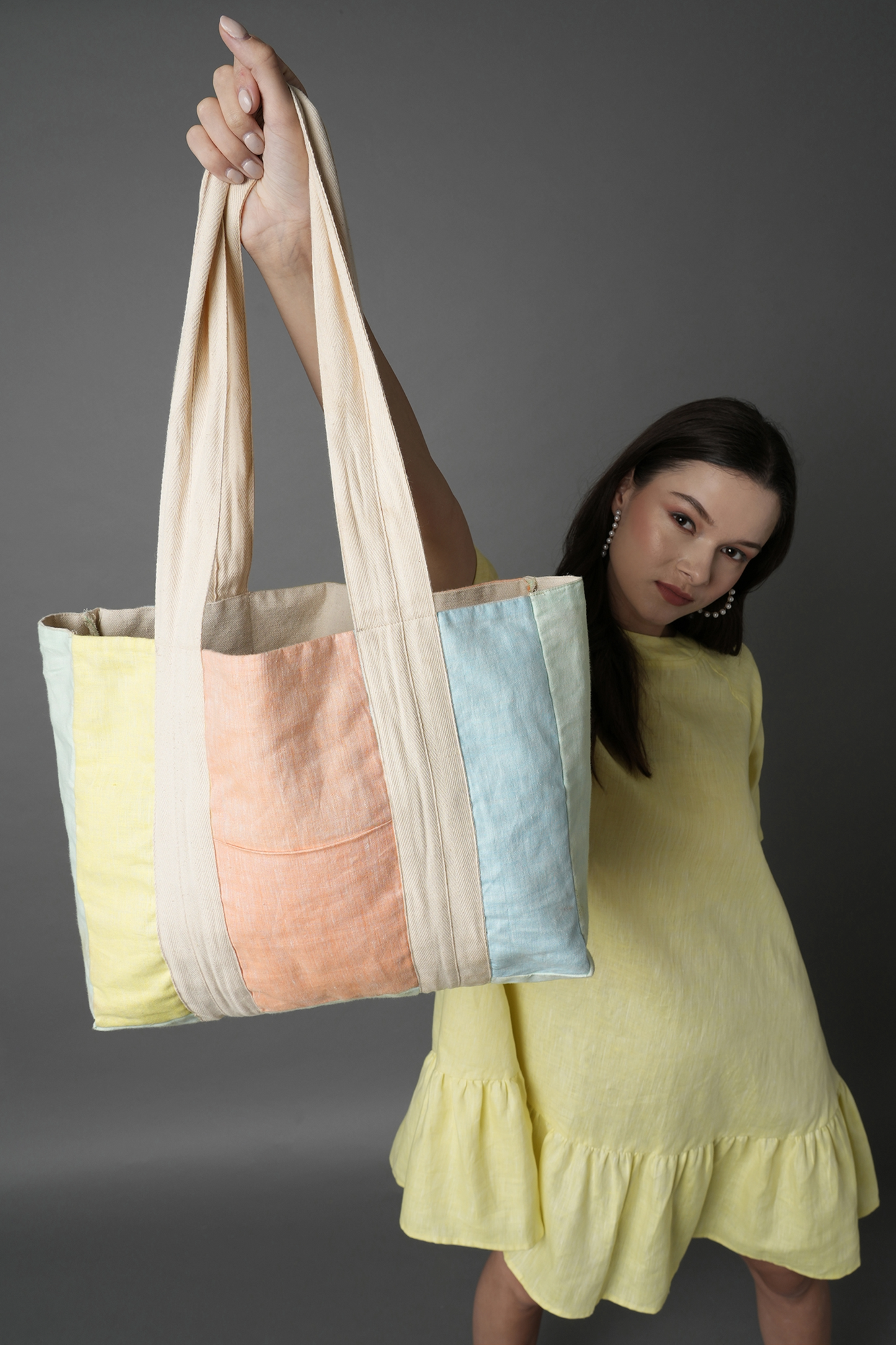 Reverie Tote/ Beach Bag - Pastel Colours