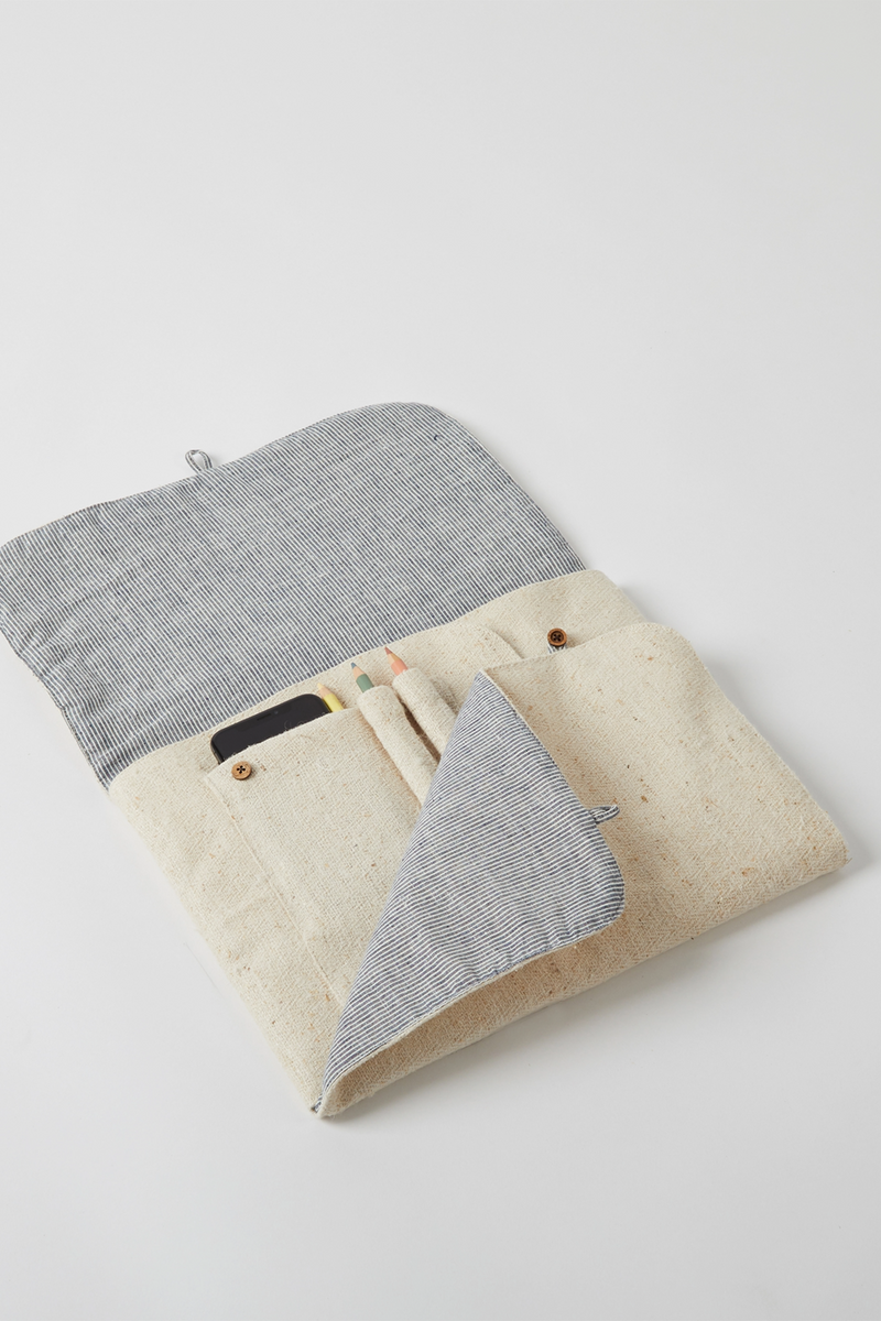 Ivy Foldable Laptop Sleeve - Off White