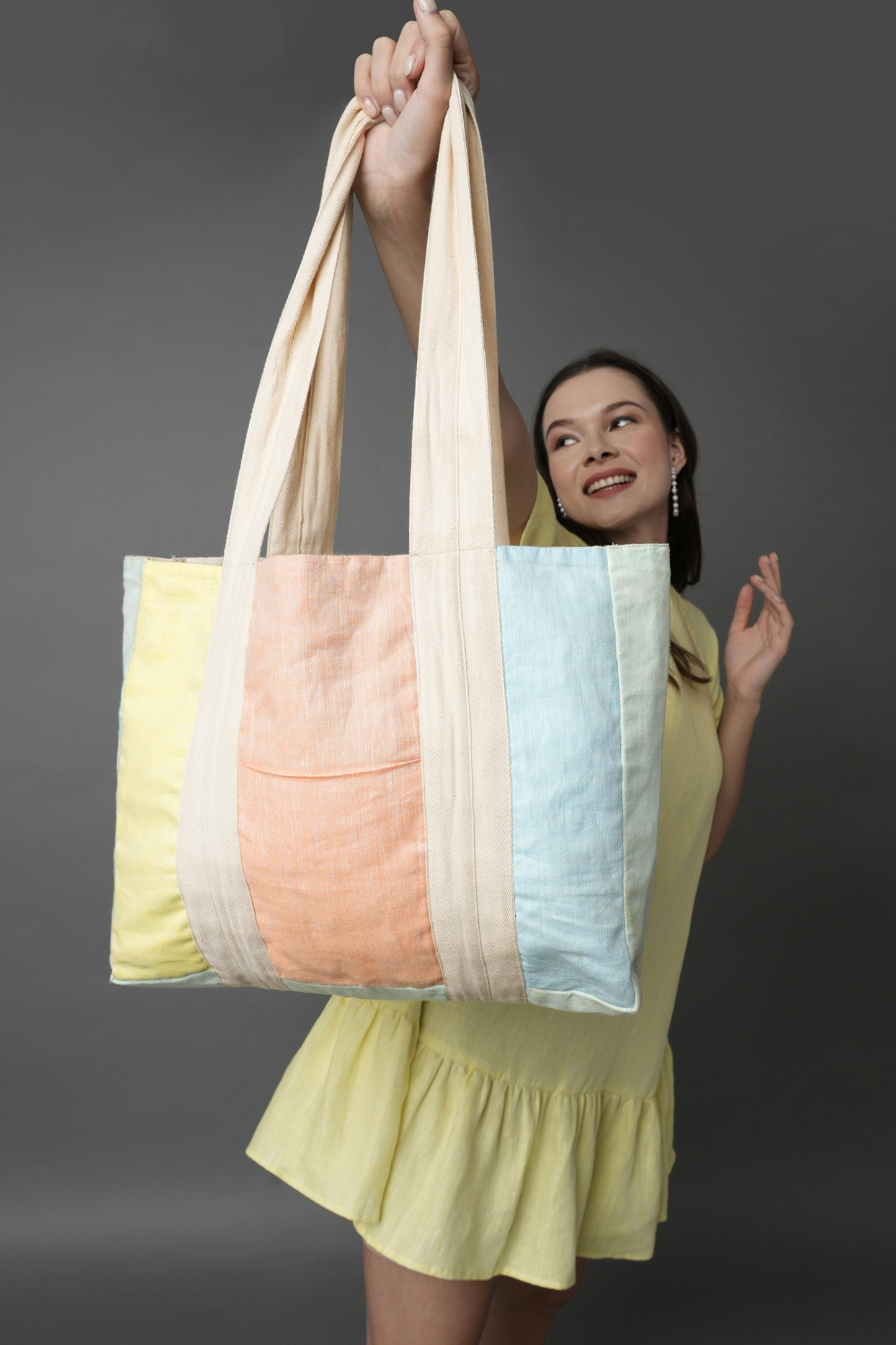 Reverie Tote/ Beach Bag - Pastel Colours