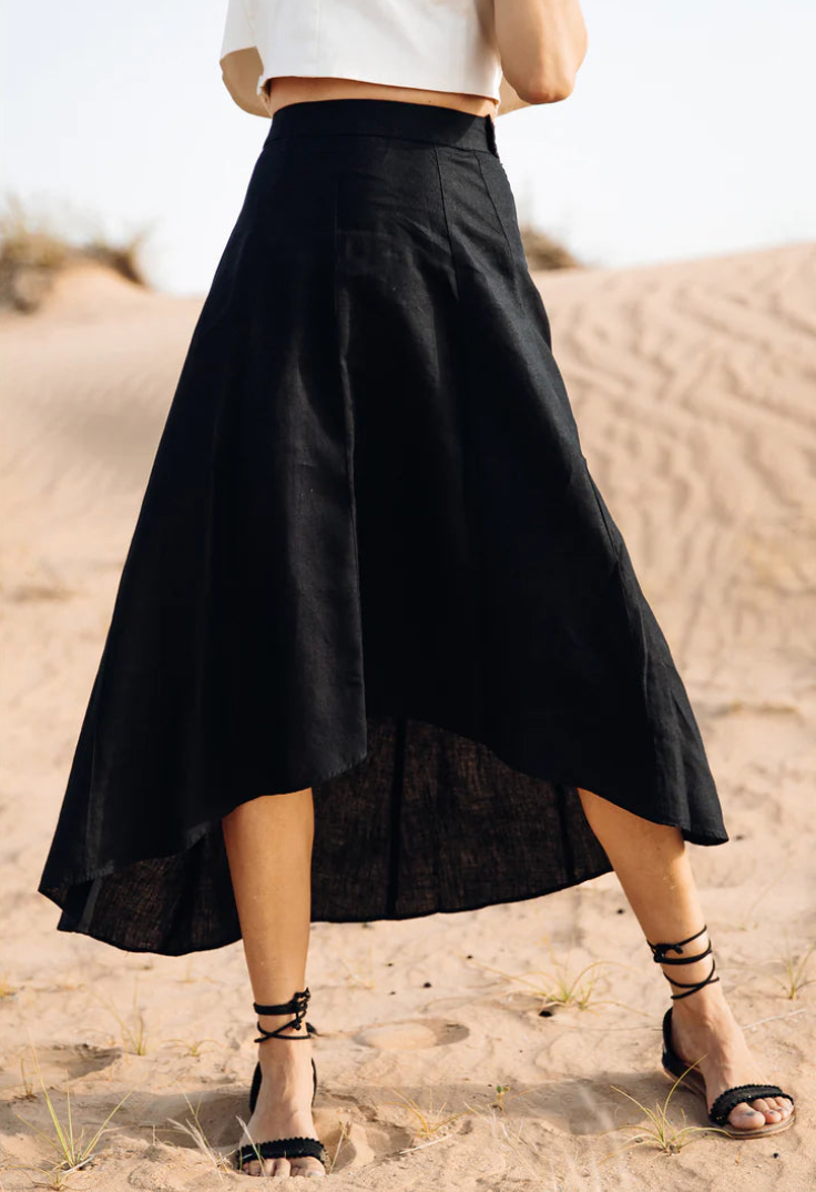 High low skirt sales black