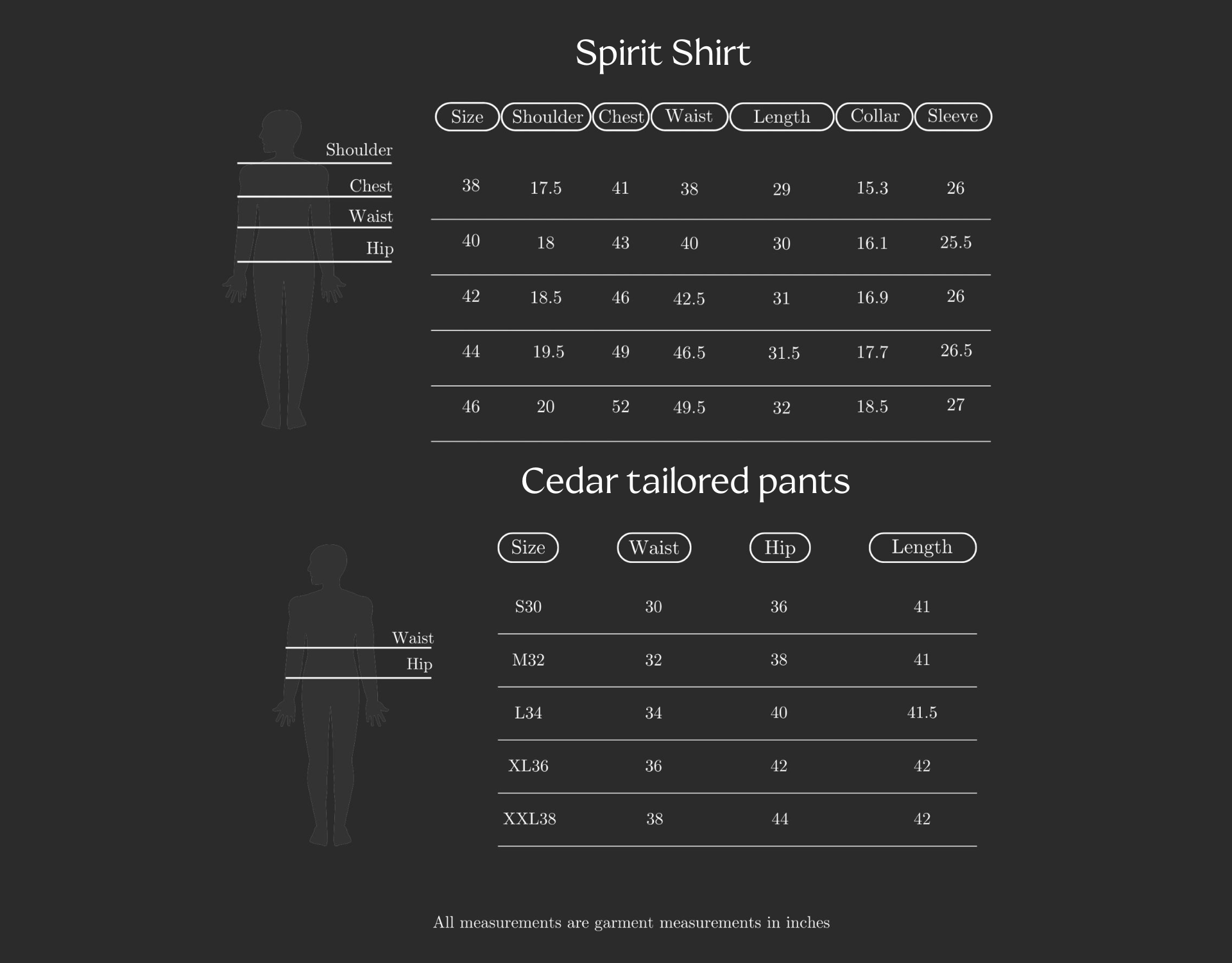 Size Chart (variant 8349098377408)