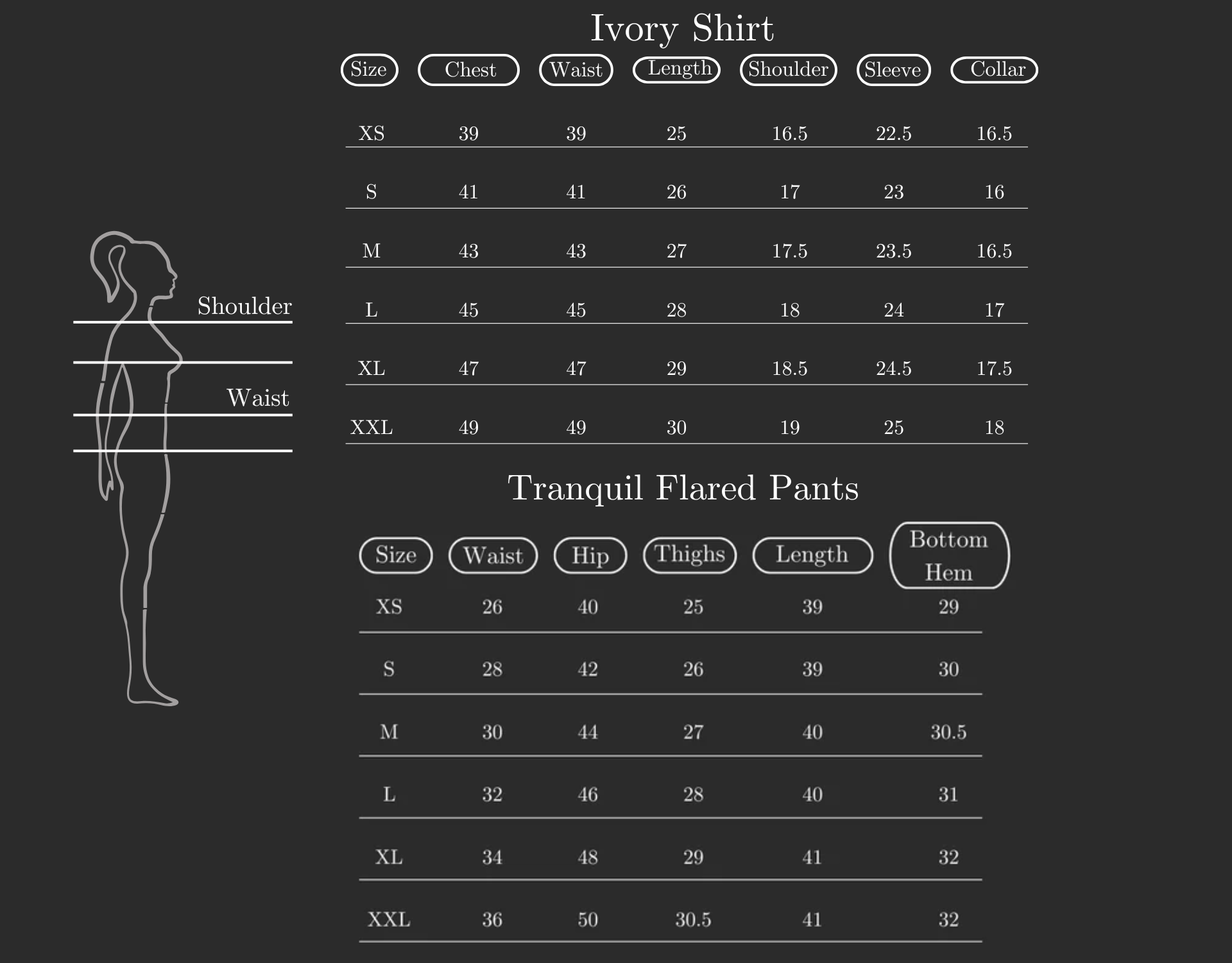 Size Chart (variant 8352269205696)