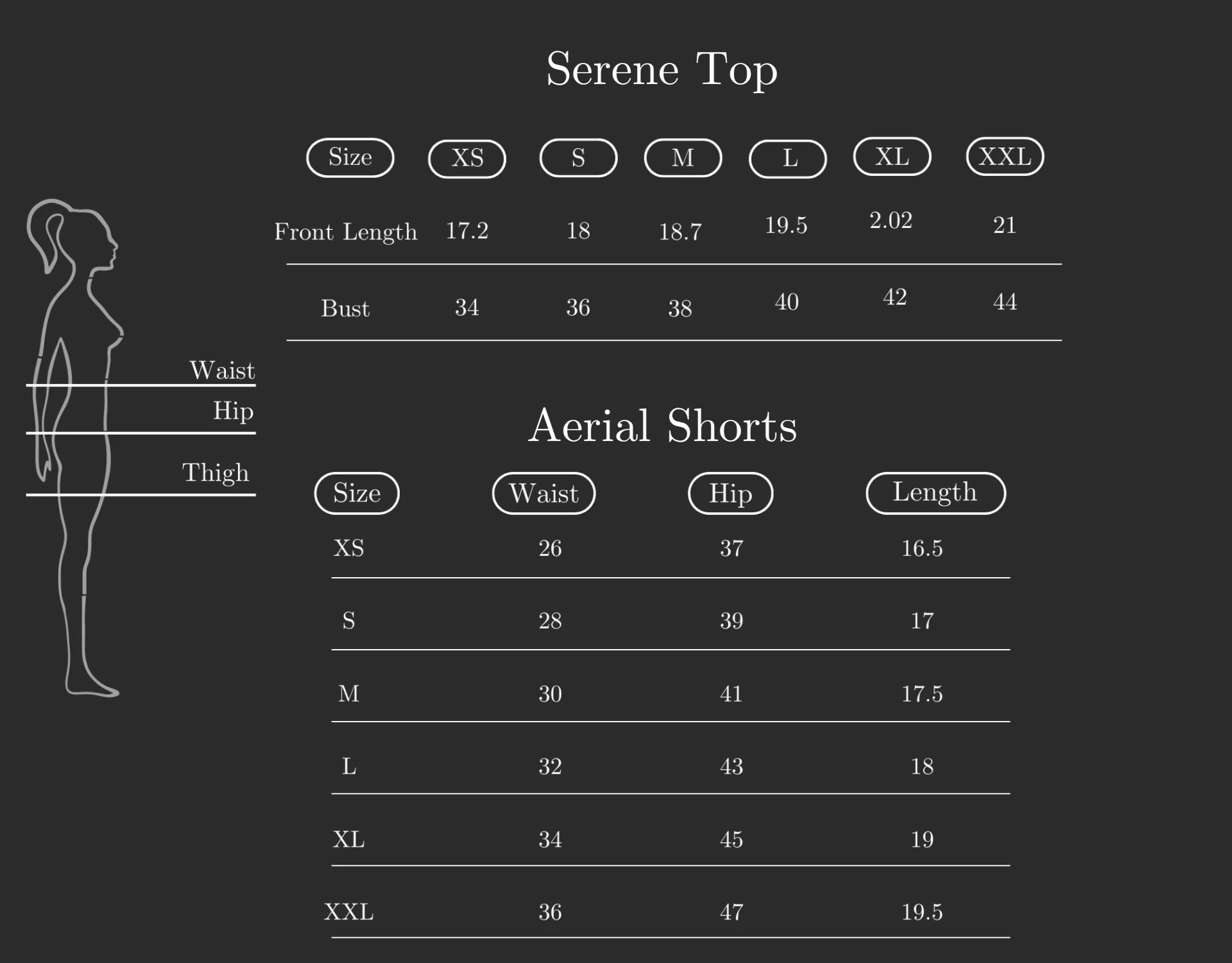Size Chart (variant 8314104086720)