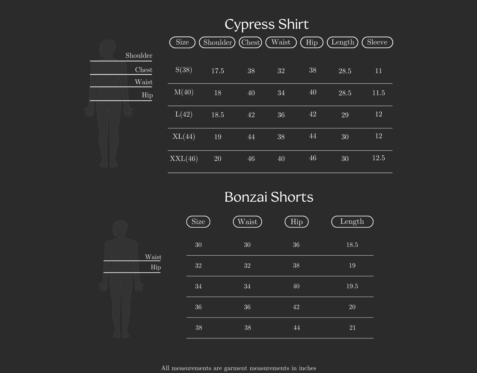 Size Chart (variant 8351658901696)