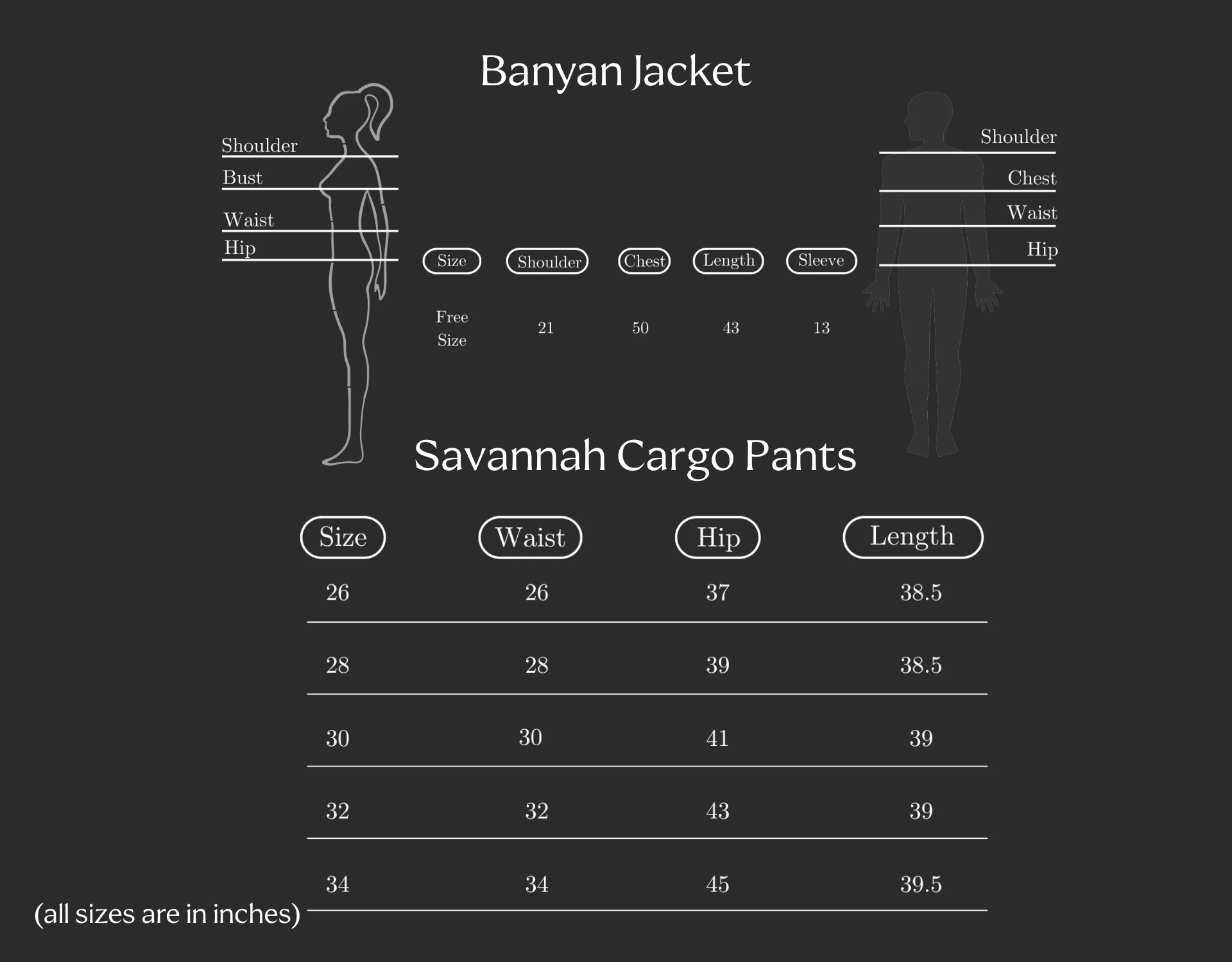 Size Chart (variant 8314098286784)