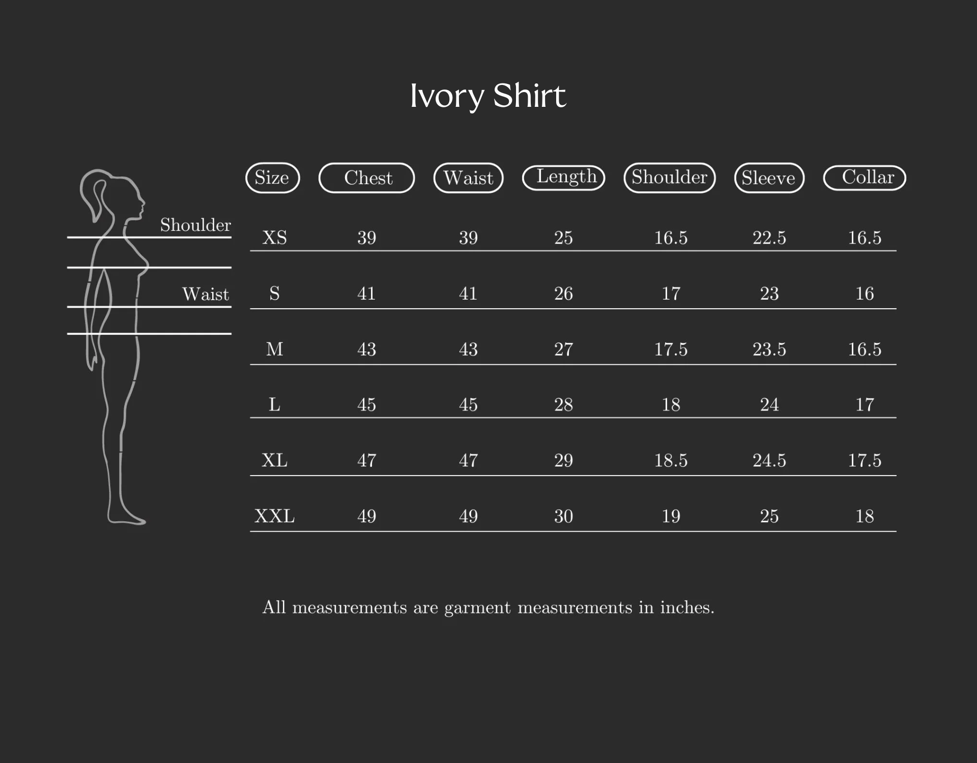 Size Chart (variant 8251410809024)