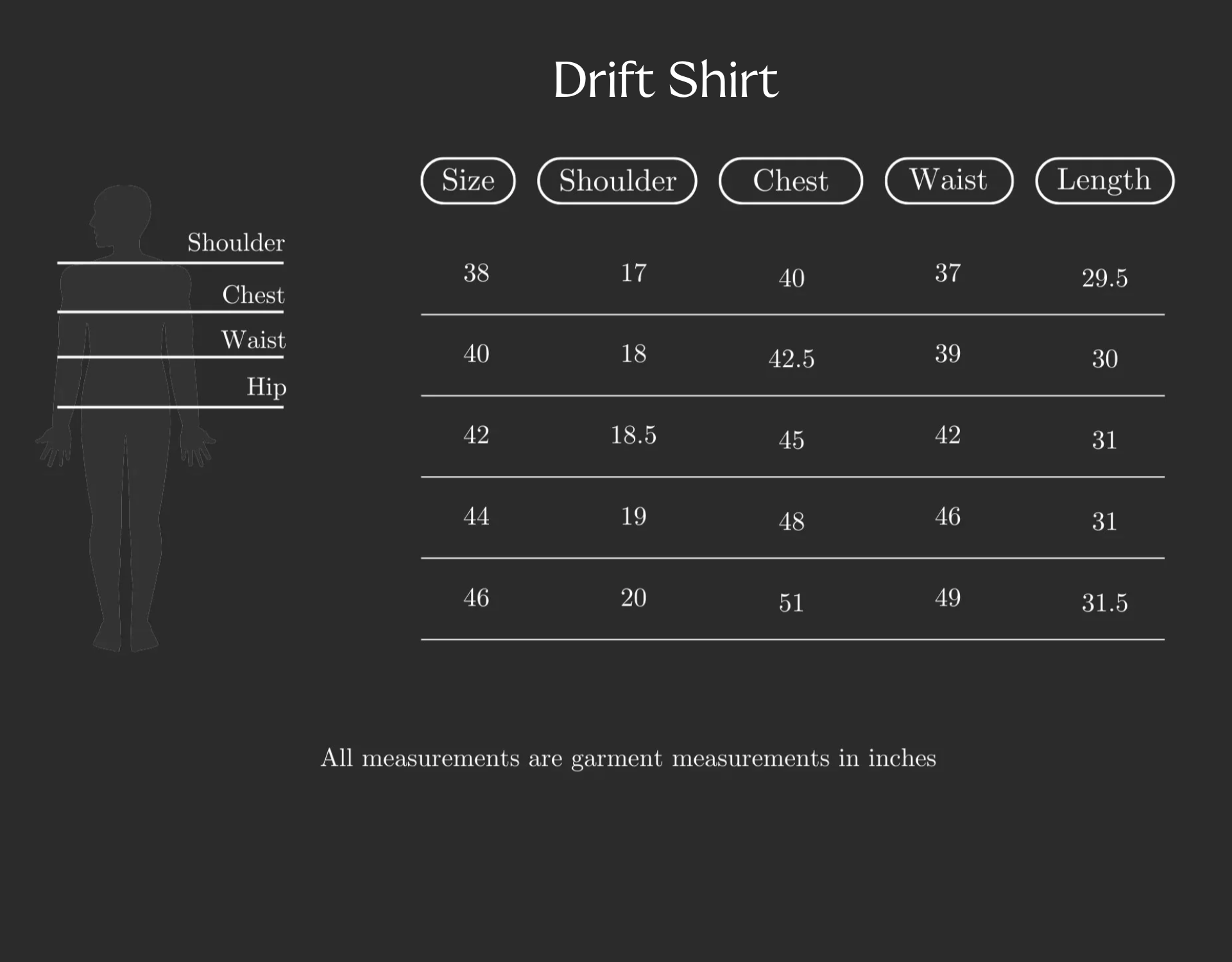 Size Chart (variant 8255832916160)