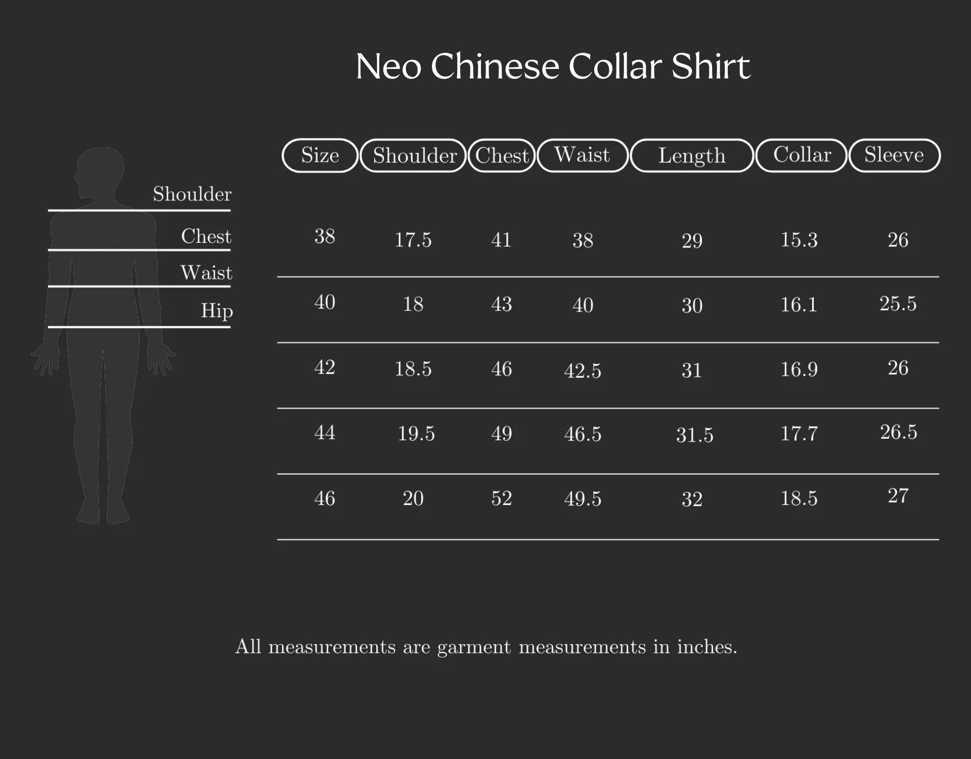 Size Chart (variant 8341495709888)